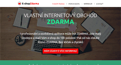 Desktop Screenshot of e-shop-zdarma.cz